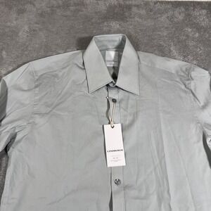 Lindbergh Shirt Mens XS Light Grey Slim Fit Stretch Button Up Dress Thailand New